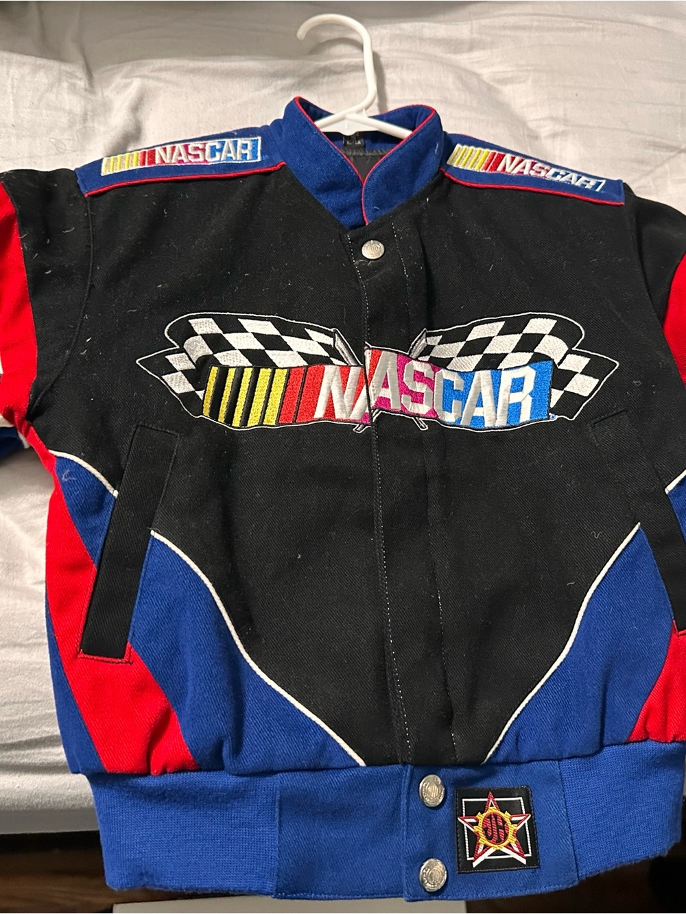 Nascar vintage RARE FIND Black, Blue & Red Kids Racing Jacket